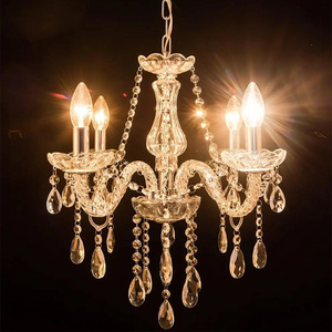 Factory price Bohemian Glass Chandelier Classic Vintage Candle Chandeliers for Wedding Decoration Fixture