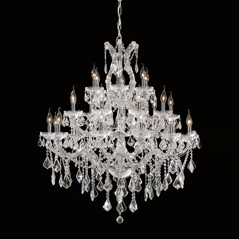 Chrome Plated  12 Lights Crystal Chandelier Candle Pendant Lamp Ceiling lighting for Living Dining room