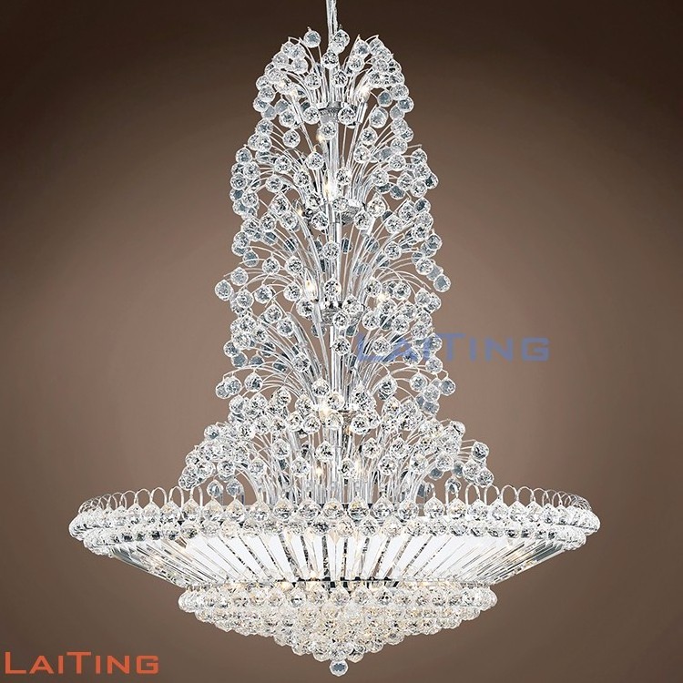 Royal Luxury Chandelier Lighting LED Clear Crystal Large Chandelier Lamp Home Decor Gold Empire Living Room Lighting Fixture