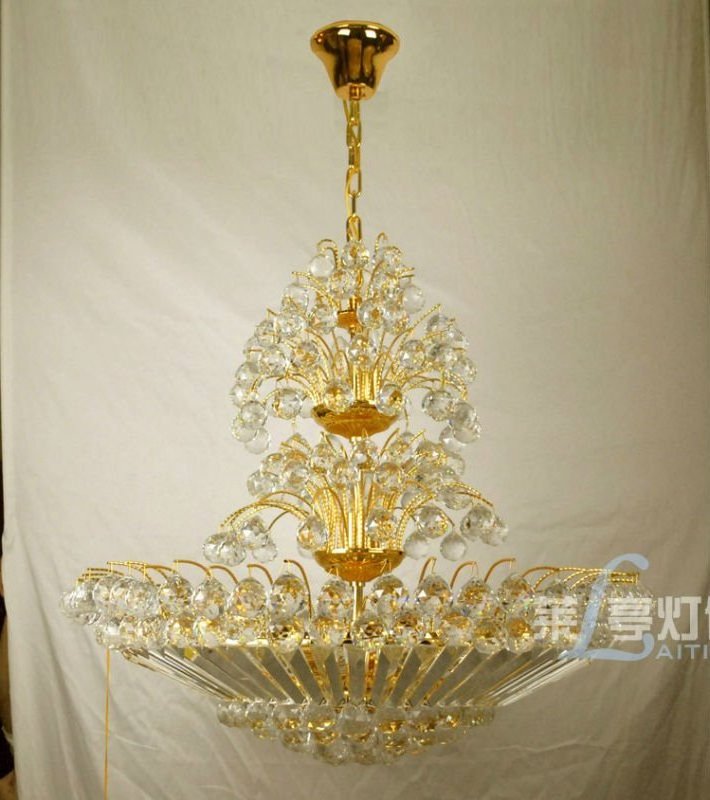 Royal Luxury Chandelier Lighting LED Clear Crystal Large Chandelier Lamp Home Decor Gold Empire Living Room Lighting Fixture