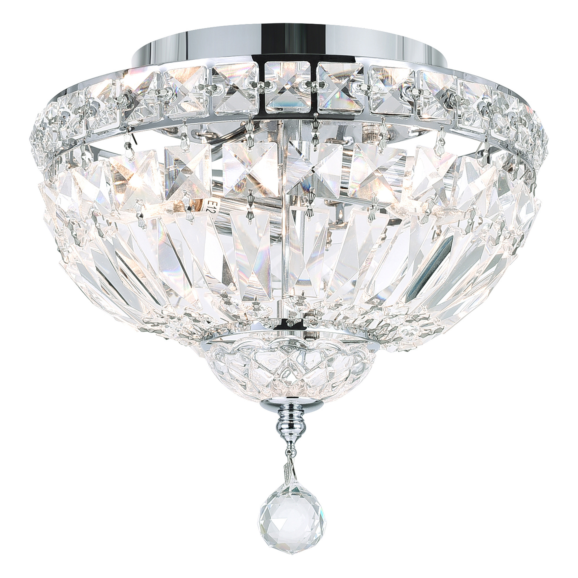 Contemporary Round Crystal Chandelier Flush Mount Ceiling Lights Custom Lighting