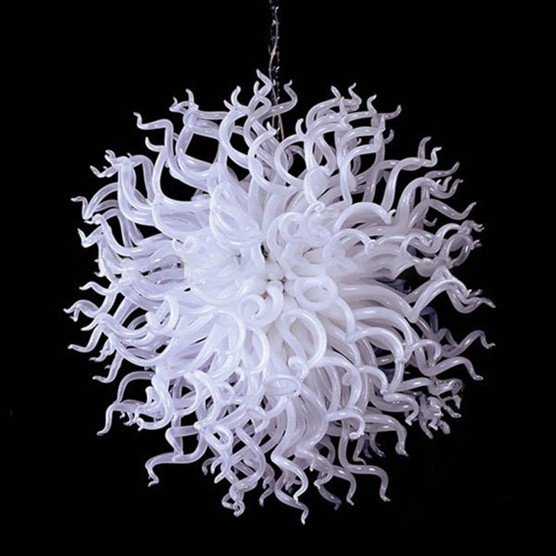 Modern luxury Blue Hand Blown Glass chandelier Custom wedding lighting Murano Round pendant light fixture