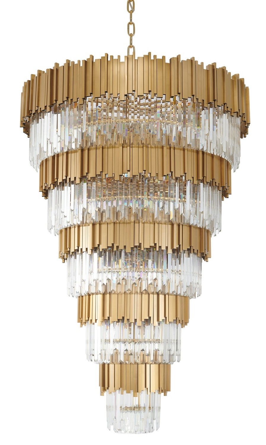 Non-standard custom project lighting postmodern long crystal glass rod chandelier metal Ceiling lights