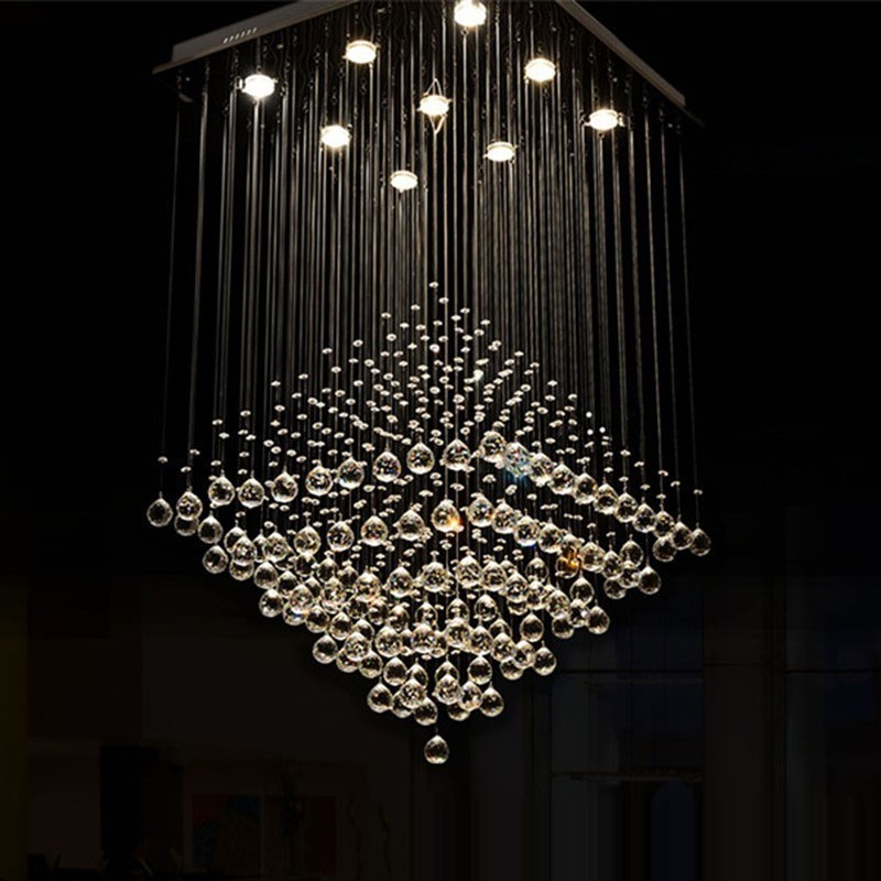 Modern Luster Crystal Chandelier Lighting Flush mount LED Ceiling Light Fixture for Dining Room Bathroom Bedroom Living Room