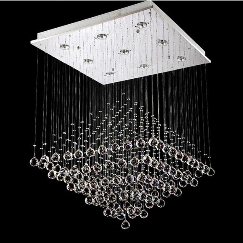 Modern Luster Crystal Chandelier Lighting Flush mount LED Ceiling Light Fixture for Dining Room Bathroom Bedroom Living Room