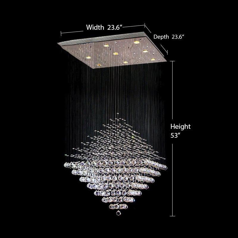 Modern Luster Crystal Chandelier Lighting Flush mount LED Ceiling Light Fixture for Dining Room Bathroom Bedroom Living Room