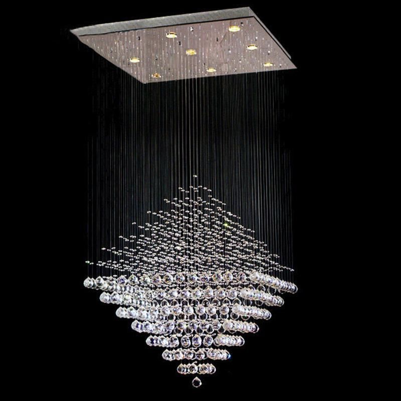 Modern Luster Crystal Chandelier Lighting Flush mount LED Ceiling Light Fixture for Dining Room Bathroom Bedroom Living Room