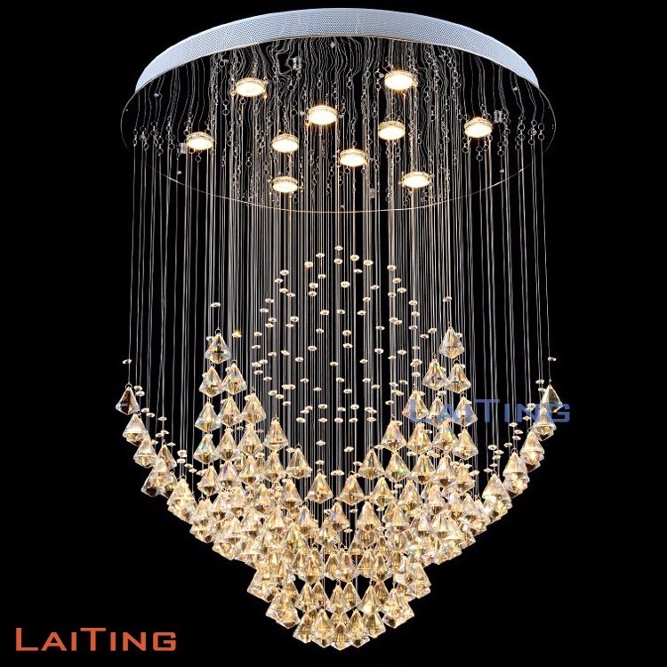 Modern High quality Crystal Ceiling Lamp Round Flower Luxury Crystal Chandelier Lighting Fixtures Surface Mounted