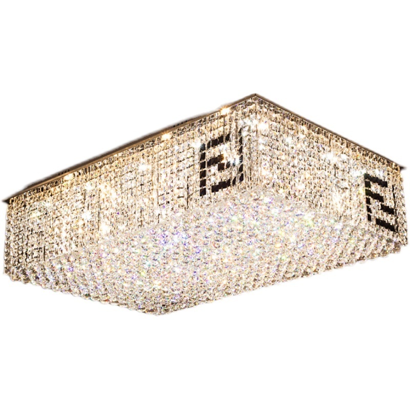 Fancy Square Surface led Ceiling Flush Mount Crystal Light for Stores