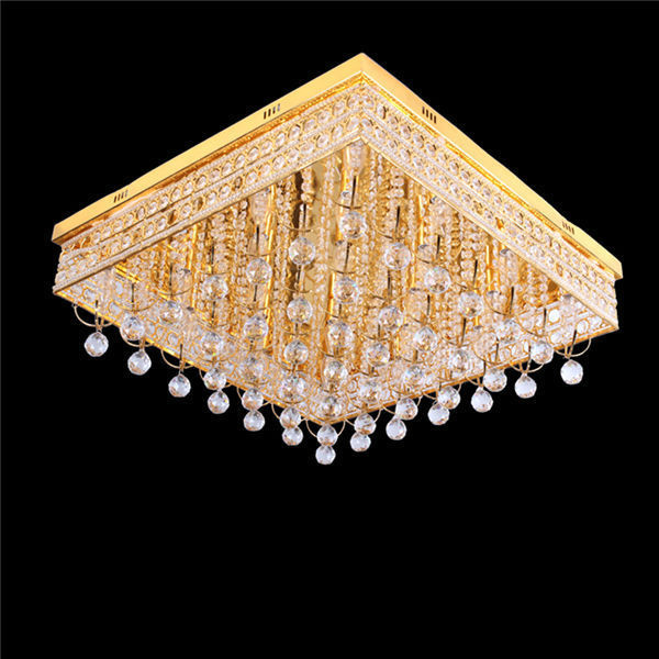 Fancy Square Surface led Ceiling Flush Mount Crystal Light for Stores