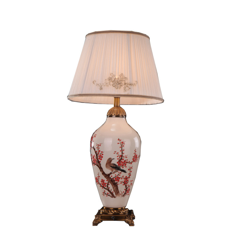 Decoration Chinese Porcelain Table Lamp Ceramic for Hotel Bedside 2290