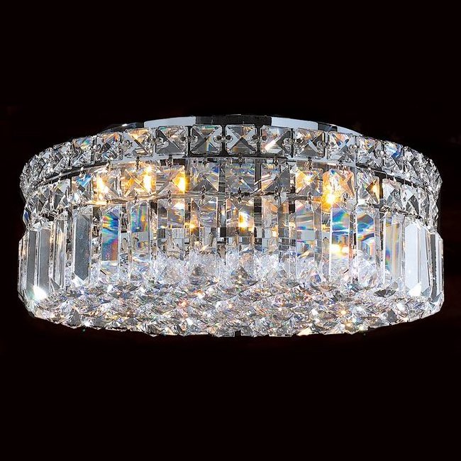 Zhongshan Guzhen crystal ceiling light silver flush mount crystal chandelier for bedroom