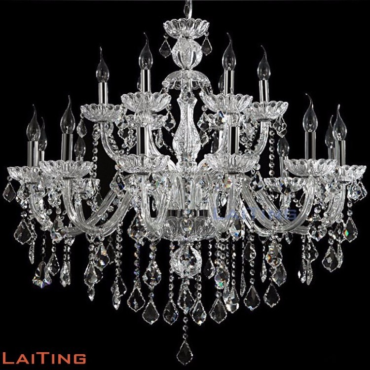 European style Hand Blown Glass hallway lighting antique wrought iron chandelier 85527