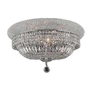 Factory wholesale modern stylish gold round flush mount luxury ceiling light crystal chandelier lights for bedroom