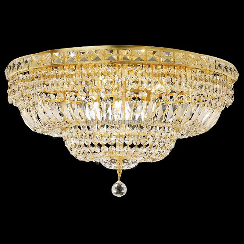 Living Room Luxury Flush Mount Ceiling Light Round Crystal Empire Chandelier Modern crystal chandelier light