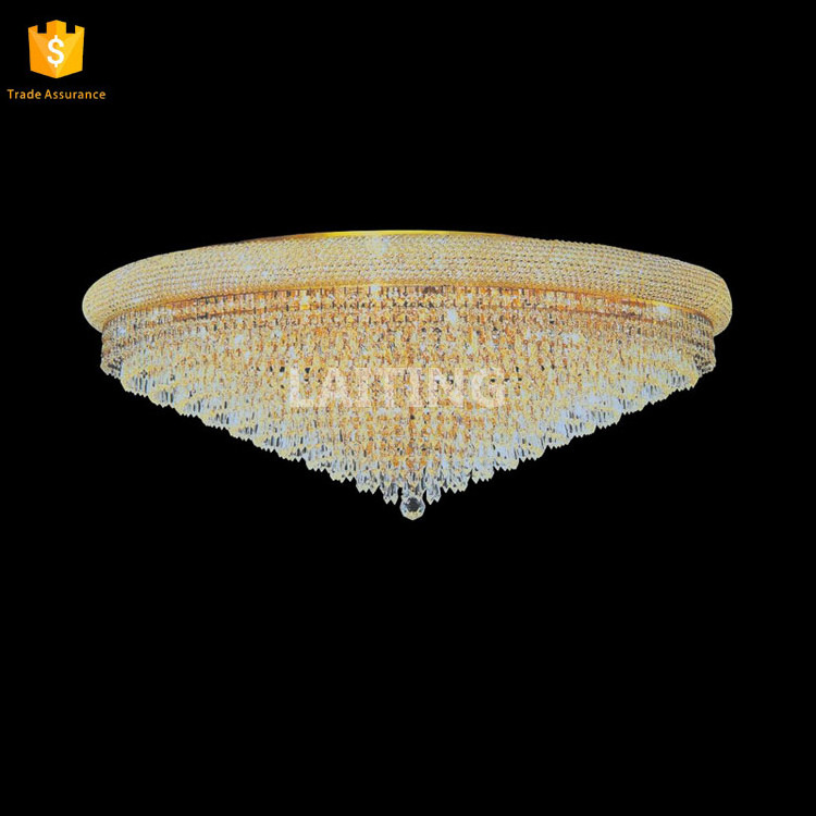 Fancy Designer High-power Lustre Indoor led Control Crystal Ceiling Lights Chadndelier for Ballroom Hall Lighting Living Room