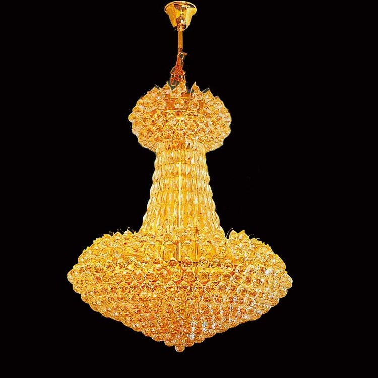 Incandescent Luminaire Pendant Lamp, Large Crystal Chandelier For Hotel