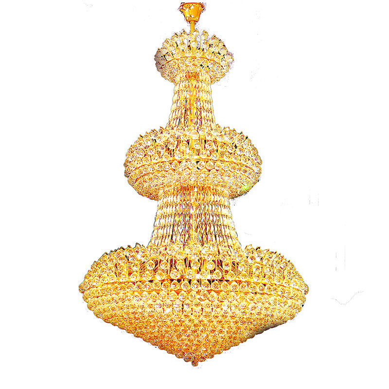 Incandescent Luminaire Pendant Lamp, Large Crystal Chandelier For Hotel