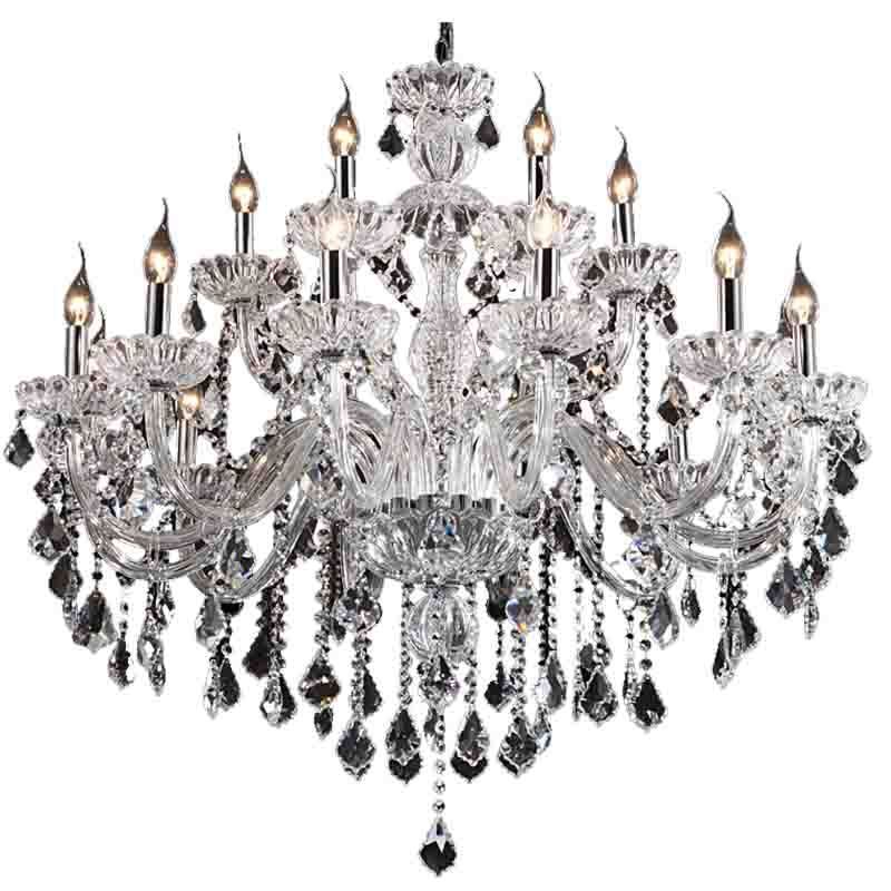 European style Hand Blown Glass hallway lighting antique wrought iron chandelier 85527