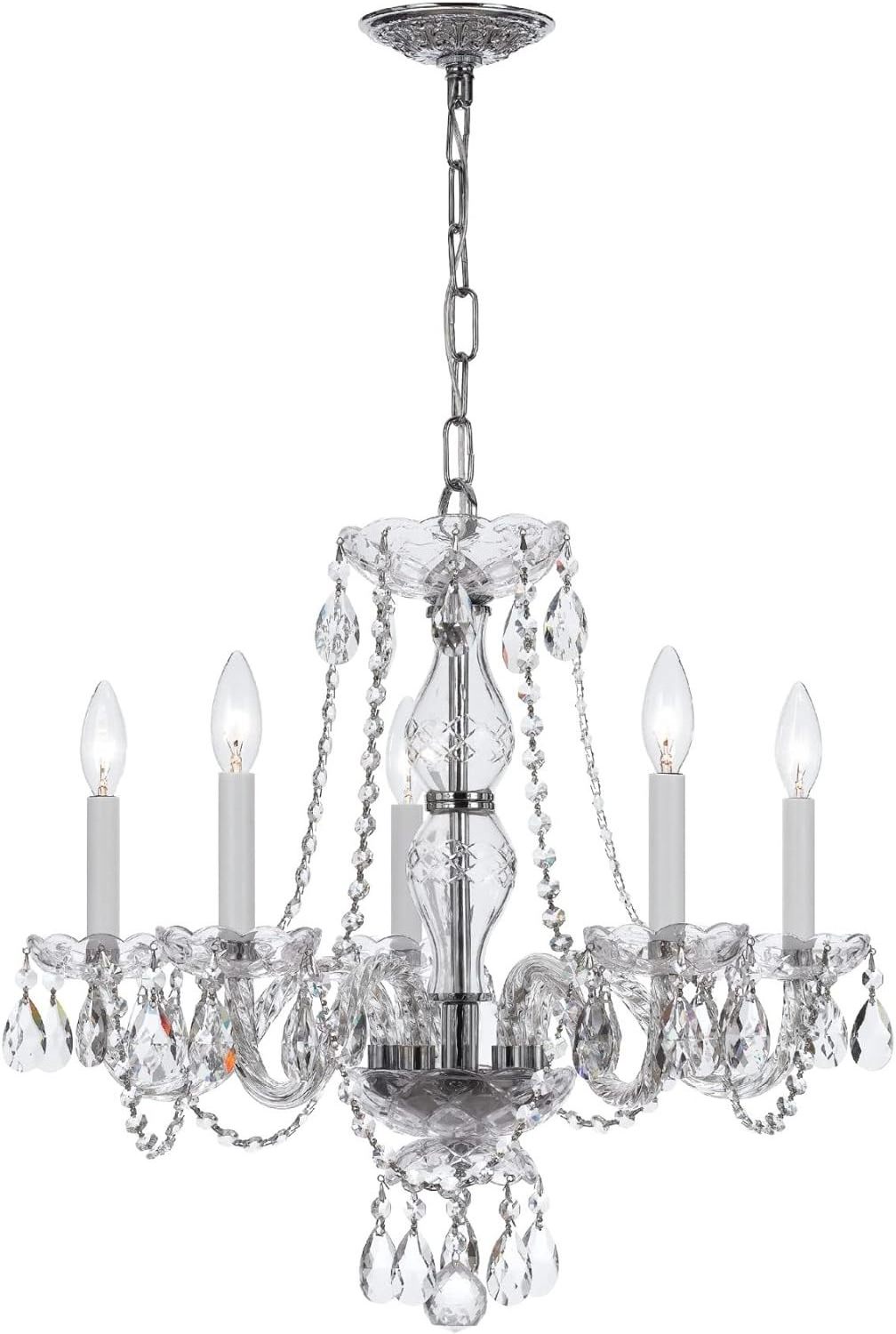 Bedroom Foyer Entryway Living Room decor 5-Light k9 crystal chandelier pendant lights