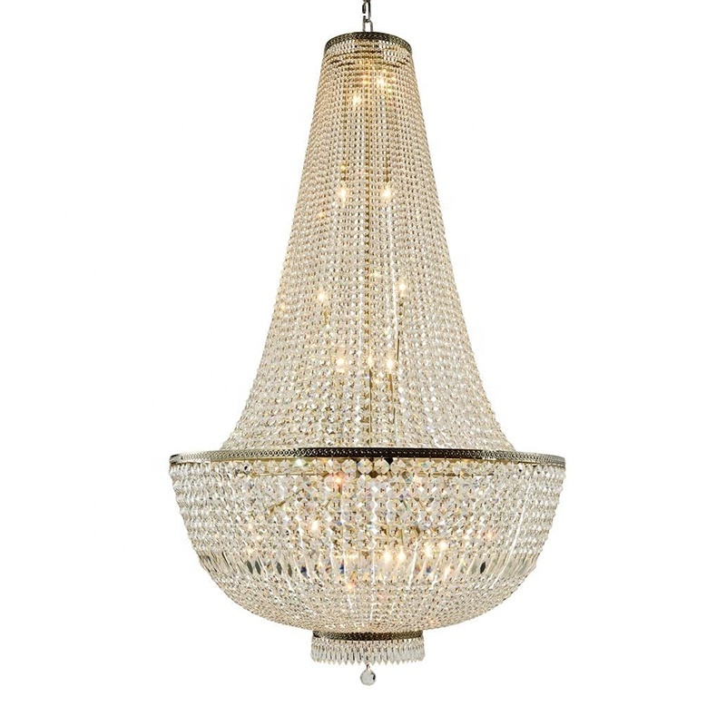 Factory Wholesale Customized Lamp Church Crystal Chandelier Luxury Lighting Indoor Large Pendent Light for Hotel Villa Mall