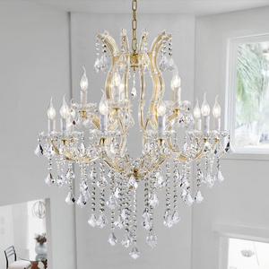 Small Pendant lights Foyer Entryway 15 arms Maria Theresa Empress Crystal Chandelier Lighting