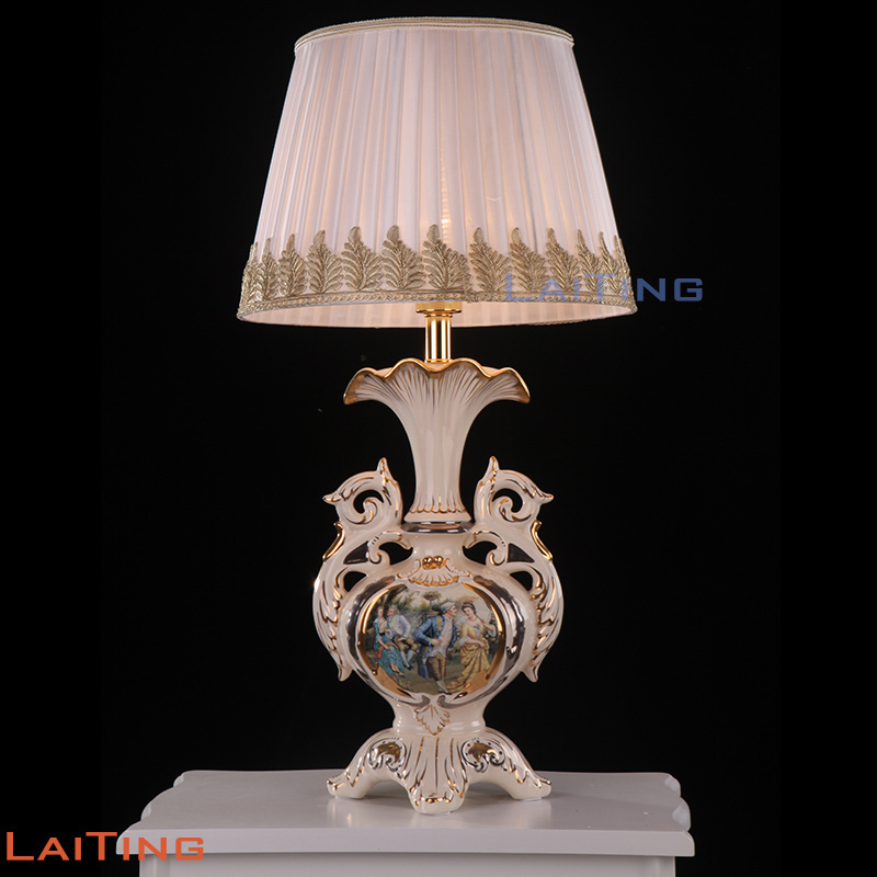 European Style Porcelain Ceramic Table Lamps for Hotel