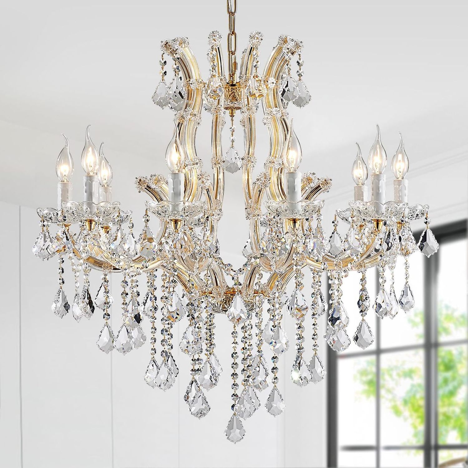 Italian Crystal Chandeliers Clear Chandelier Creative Pendant Ceiling Lighting Fixture for Children Room Kitchen Island Entryway