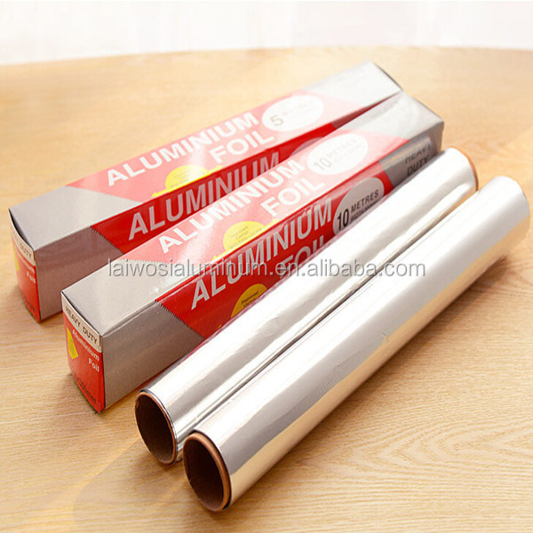 Customized logo papier aluminium embossed papel aluminio disposable aluminum foil for kitchen