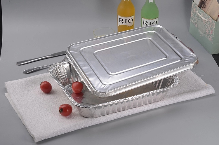 1000 Packs Oblong Aluminum Pans Disposable Takeout Food Foil Aluminum Containers  9*13 Tin Foil Trays with Foil lids