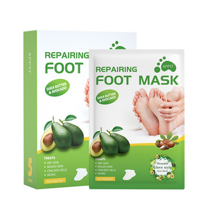 Wholesale Shea Butter & Avocado Separing Foot Mask Skin Care Moisturizing peeling gloves foot membrane foot sheet mask