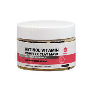 Hot Sale Acne Control Retinol Vitamin Complex Clay Facial Mask Collagen Anti-Aging Skin Whitening Pink Facial Sleeping Mask