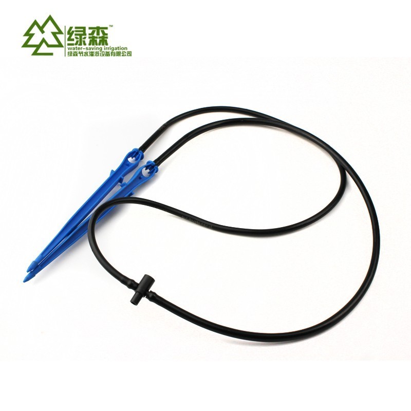 2 branches Drip Arrow set Pressure Compensating Dripper Emitter Greenhouse Micro Drip Irrigation System Kits