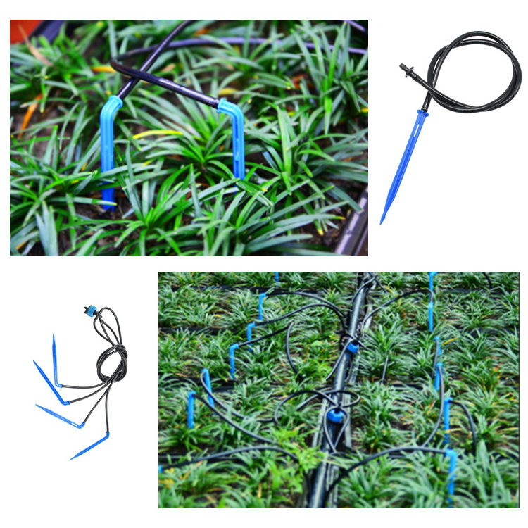 Flow Uniform Stable Agricultural Drip Irrigation Kit Curved Straight Arrows Four Outlet Dripper Drip Arrow