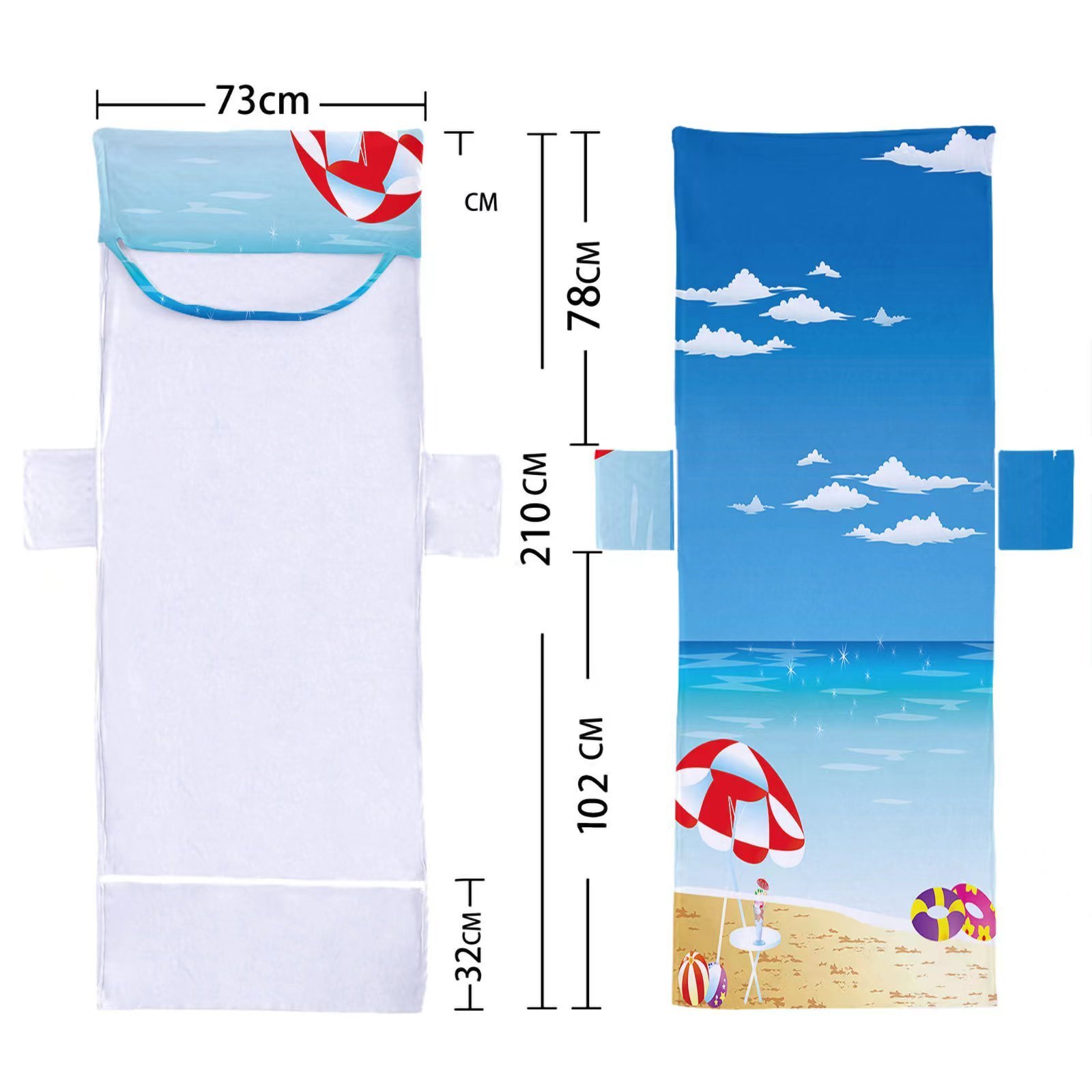 Hotel Holiday Oversized Sunbathing Recliner Towels Cotton Stripe Beach Towel Lounge Chair Cover