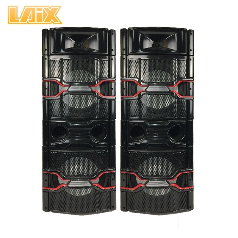 Laix DS-8 Wooden Case LED Light Dual 12inches 120W+120W Powerful High End Stage Speakers  Home Theatre Stereo Audio Speaker