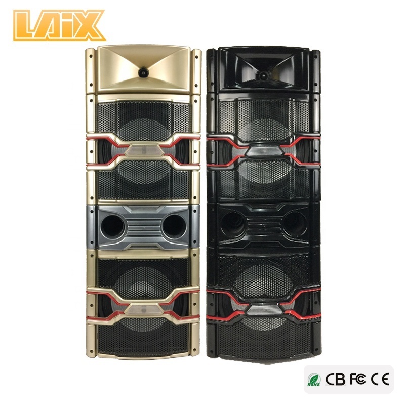 Laix DS-8 Wooden Case LED Light Dual 12inches 120W+120W Powerful High End Stage Speakers  Home Theatre Stereo Audio Speaker