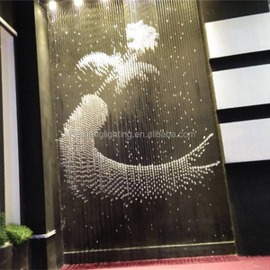 3D background decorative k9 crystal beaded curtain