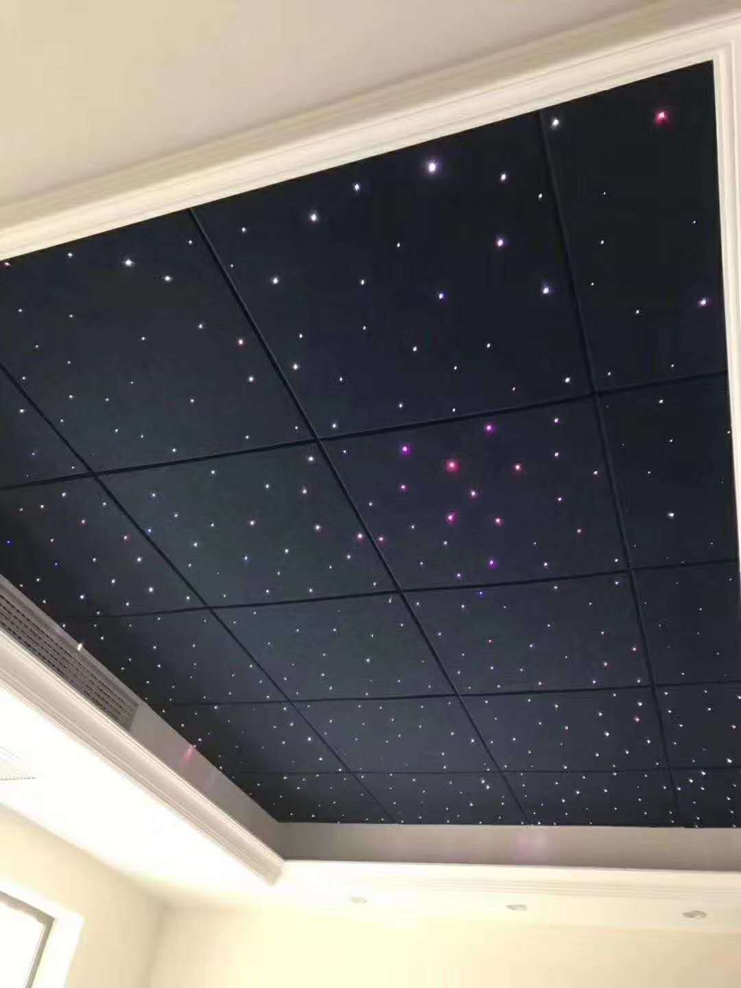 600mm*600mm star ceiling panel fiber optic light for sauna, cinema , KTV