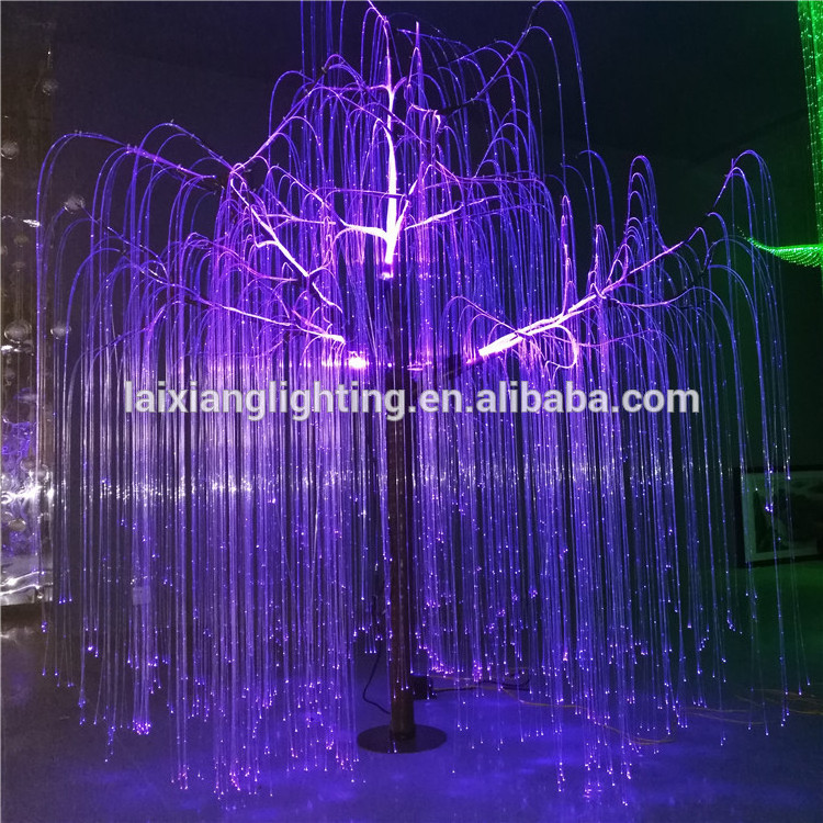 Led fiber optic tree lighting 2.5 meters for landscape park garden holiday light decoration