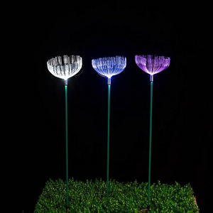 outdoor ground fiber optic flower inserted garden decorative light