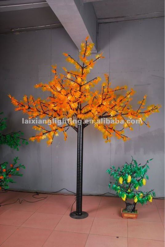 Landscape led maple tree, 3m Artificial red maple tree led outdoor solar tree lights