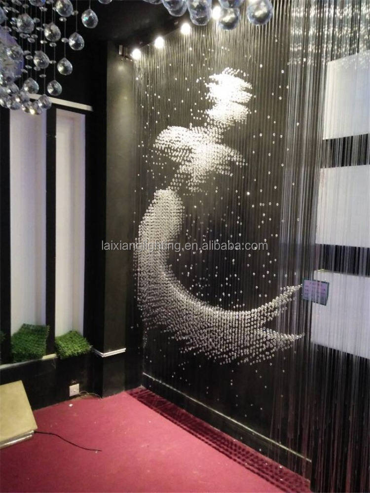 3D background decorative k9 crystal beaded curtain