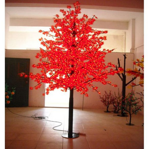 Landscape led maple tree, 3m Artificial red maple tree led outdoor solar tree lights