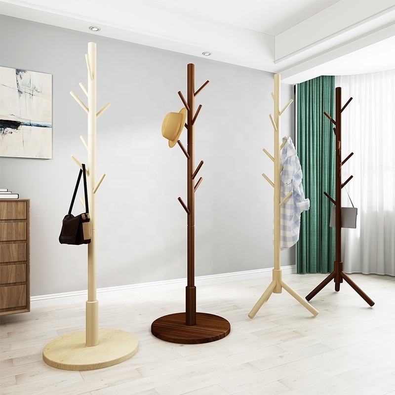 Modern living room furniture - Cheap vertical clothes hangers bag hangers wooden Stand standing  Coat rack