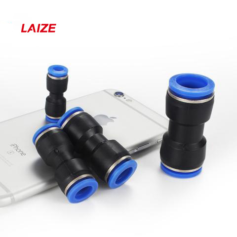 Laize Fitting Pneumatic Air Connectors Push to Connect Union Straight for Air Hose/Pipe/Tube Connection China Manufacturer