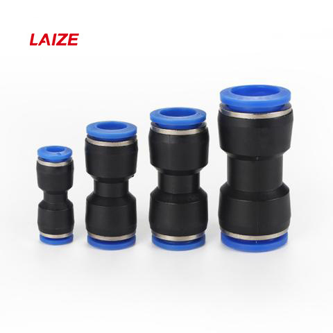 Laize Fitting Pneumatic Air Connectors Push to Connect Union Straight for Air Hose/Pipe/Tube Connection China Manufacturer