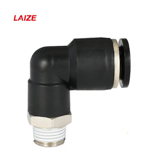 PL Pneumatic Fitting Male Elbow Push to Connect Air Fitting Union Black Hot Product 2022 Metric System 1.5 Years