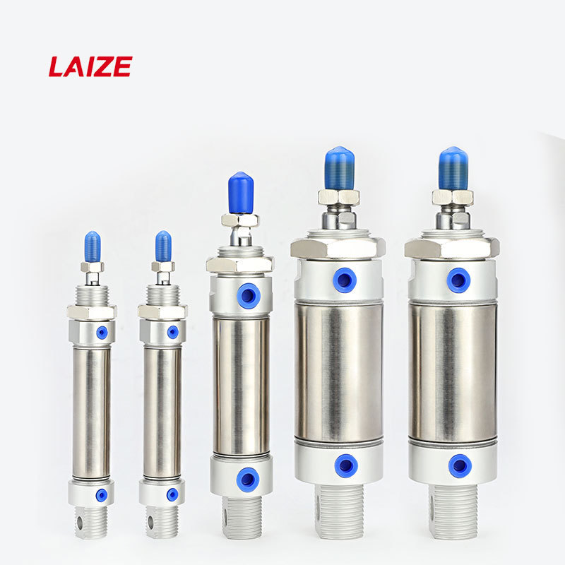 LAIZE MA Series Mini Air Cylinder Stainless Steel Double Action Pneumatic Air Piston Cylinder Bore 16 20 25 32 40mm AirTec Type