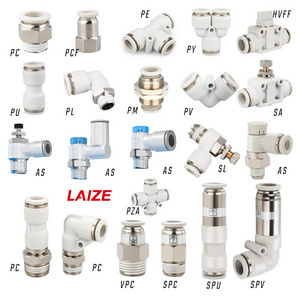 Pneumatic Air Fitting Upgrade Reinforced Body Zinc Sleeve NBR Double Side Seal BSP NPT Threads Metric & Inch Tube Connectors